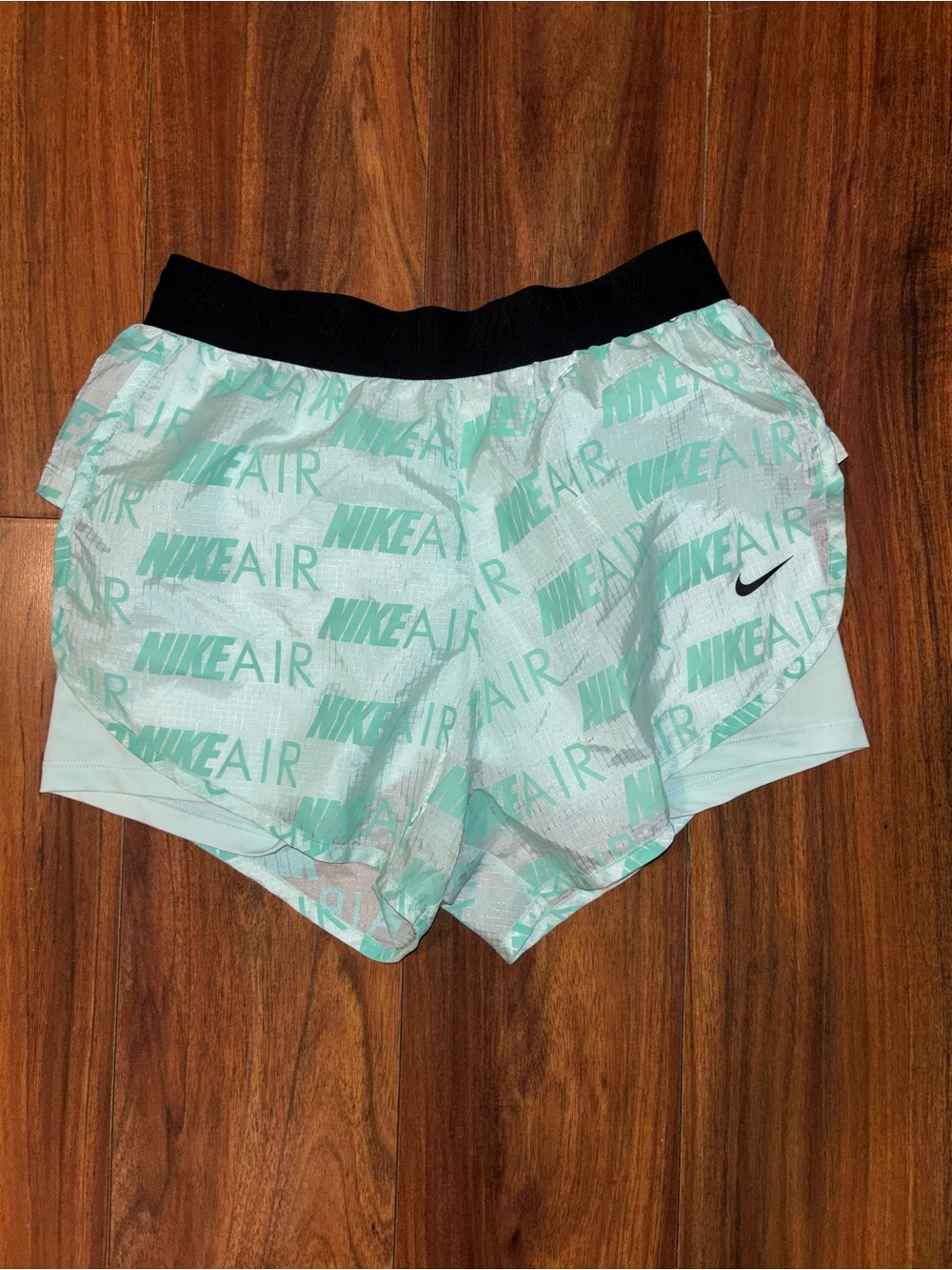 Nike Women’s Mint Green Athletic Shorts with Black Waistband